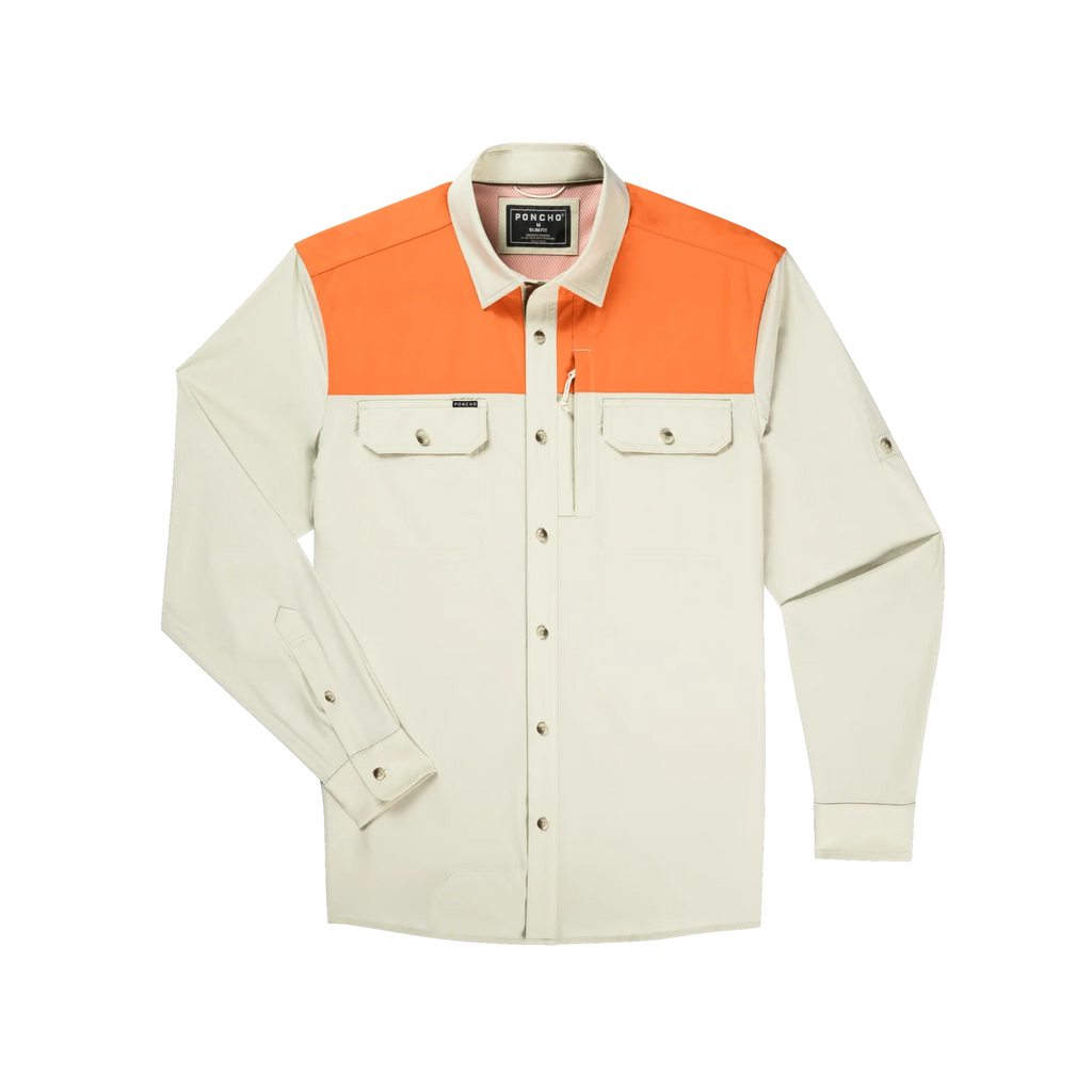 The Hebbronville Original Tuff-Thread Long Sleeve - Tan with Blaze Patch