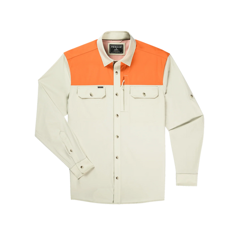 The Hebbronville Original Tuff-Thread Long Sleeve - Tan with Blaze Patch