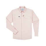 The Jambalaya Western Long Sleeve - Red and Cream Plaid