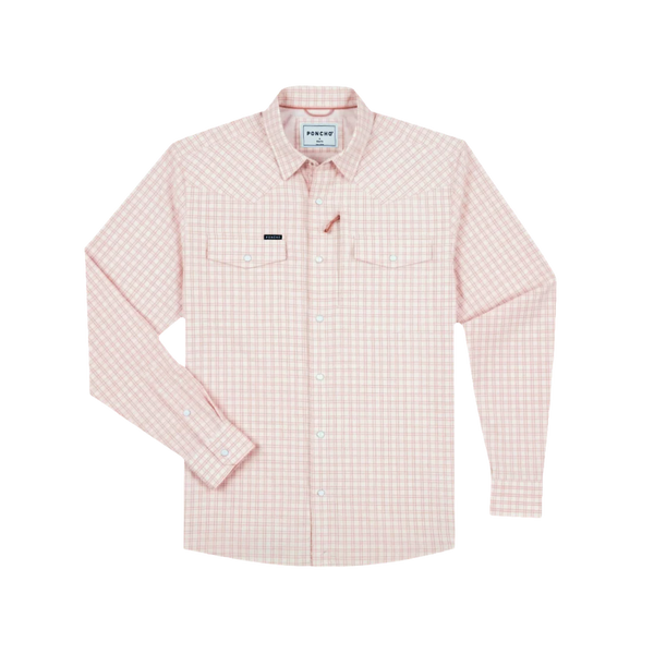 The Jambalaya Western Long Sleeve - Red and Cream Plaid