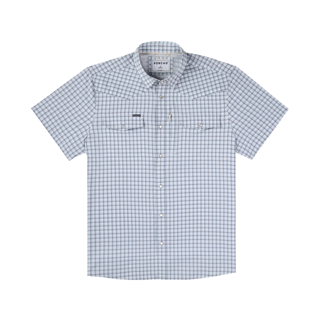 The Mako Western Short Sleeve - Navy and Blue Plaid