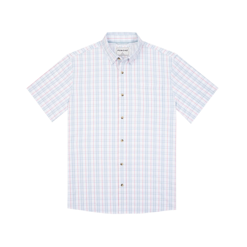 The Mullet Ultra-Lite Short Sleeve - Red Grey & Blue Plaid