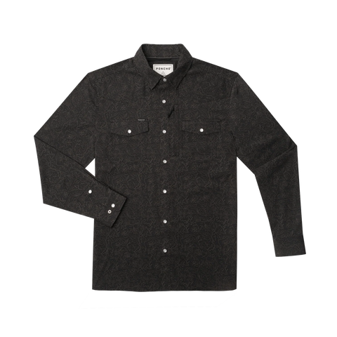 The Rogers Western Long Sleeve - Purple Microcheck