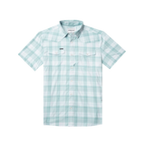 The Big Sky Western Short Sleeve - Teal and White Plaid