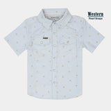 Youth San Carlos Short Sleeve - Light Blue Rose Print