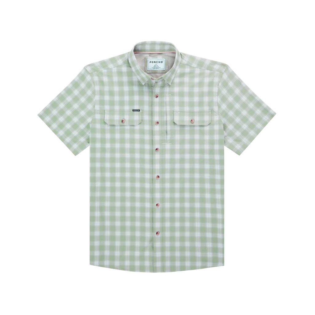 The St. Catherine Original Short Sleeve - Sage Plaid