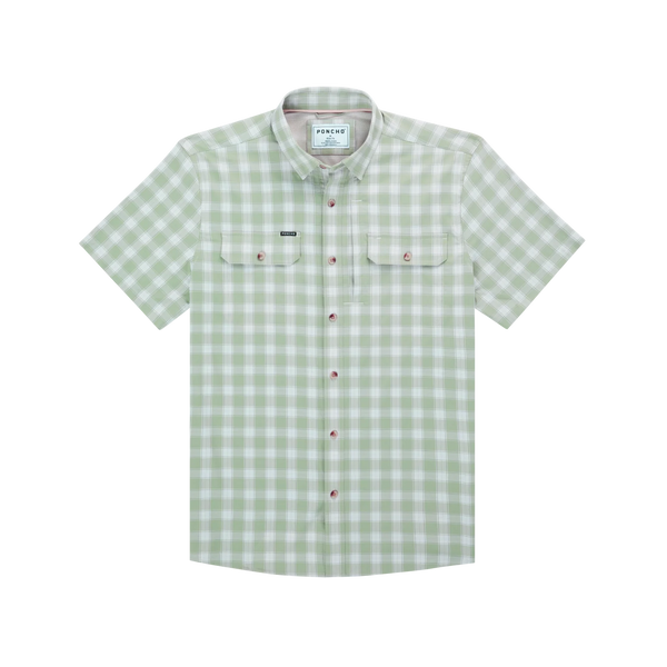 The St. Catherine Original Short Sleeve - Sage Plaid