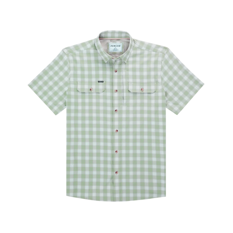 The St. Catherine Original Short Sleeve - Sage Plaid