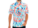 Tie Dye Players Shirt - Red/White/Blue