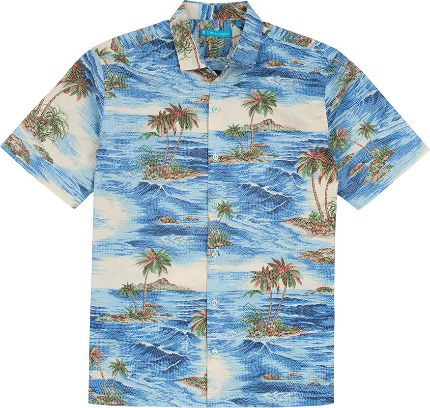 Tiled Isle Shirt - Navy