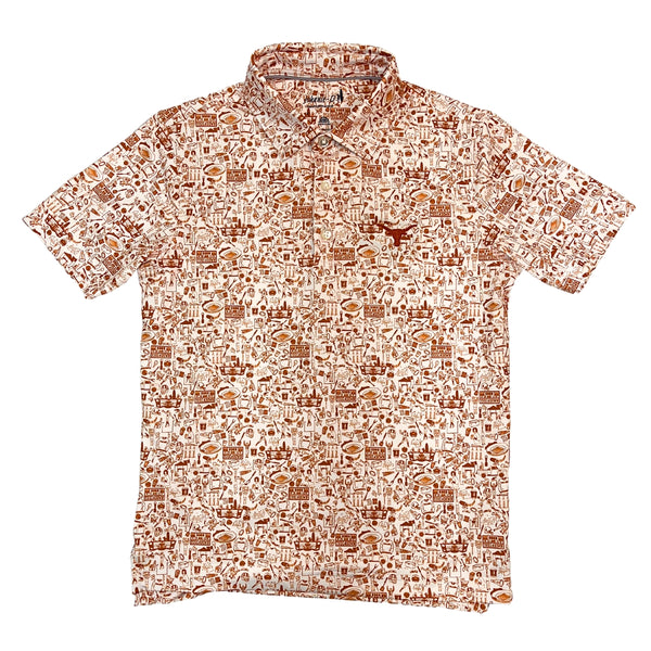 UT Boys Tailgater Polo - Burnt Orange