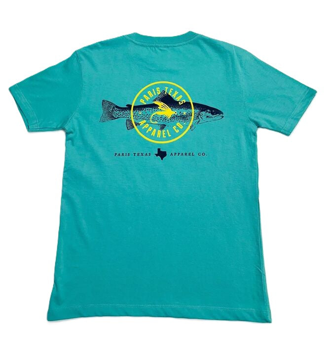 Youth Fish Stamp T-Shirt - Seafoam