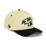 19th Hole Golf Snapback - Cream Black Embroidered