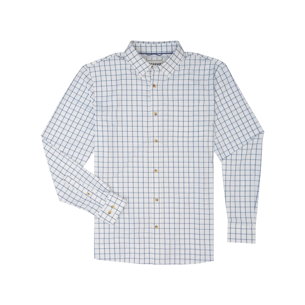 The Abaco Ultra-Lite Long Sleeve - Double Blue Plaid