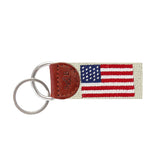 American Flag Needlepoint Key Fob