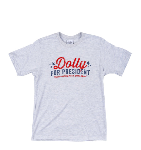 Dolly for President Women's T-Shirt - Heather White