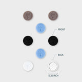 Assorted Colors Plastic Covered Power Buttons