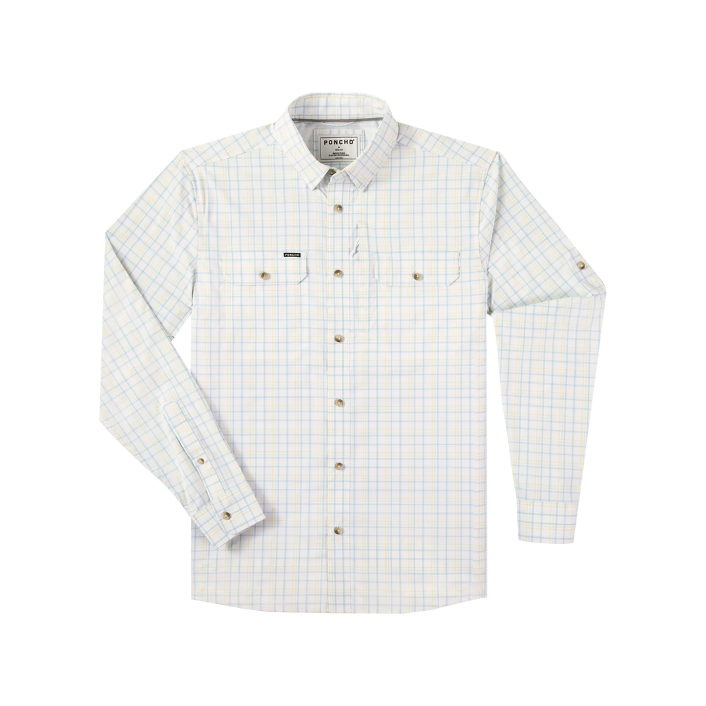 The Bird Island Original Long Sleeve - Blue/Gold/Green Plaid