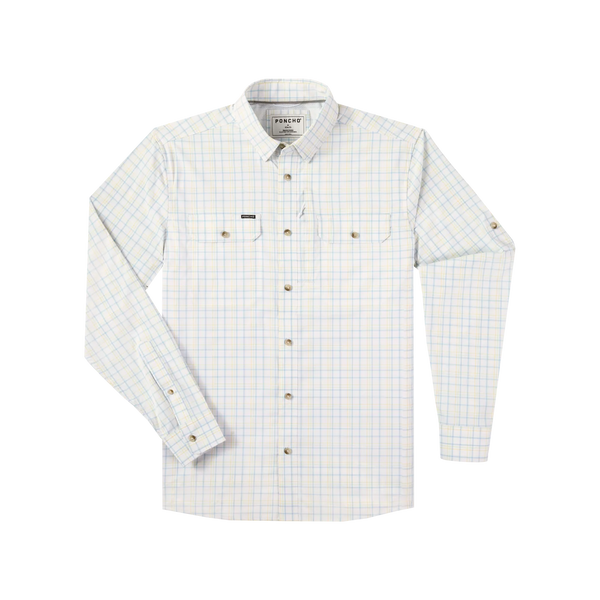 The Bird Island Original Long Sleeve - Blue/Gold/Green Plaid