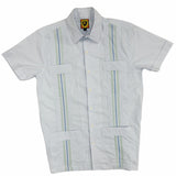 Panama Classic Guayabera - Blue & Green