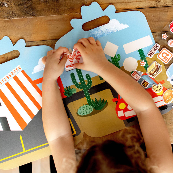 Little Foodies Reusable Sticker Play Set (Whataburger)