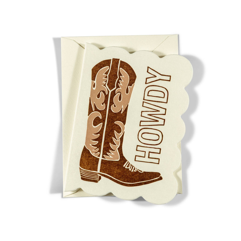 Mini Letterpress Enclosure Card | Boot Howdy