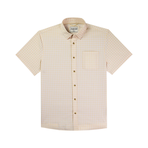 The Cabo Ultra-Lite Short Sleeve - Peach Plaid