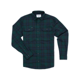 The Cascade Original Flannel Shirt - Green and Blue Plaid