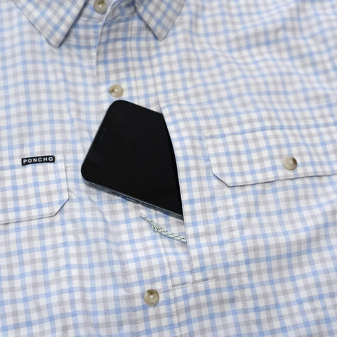The Channel Cat Original Short Sleeve - Blue & Gray