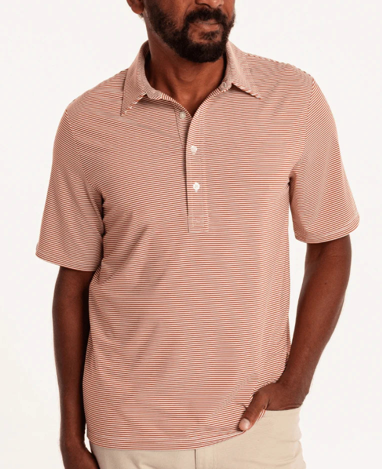 Performance Sport Range Polo - Hobby Stripe Burnt Orange