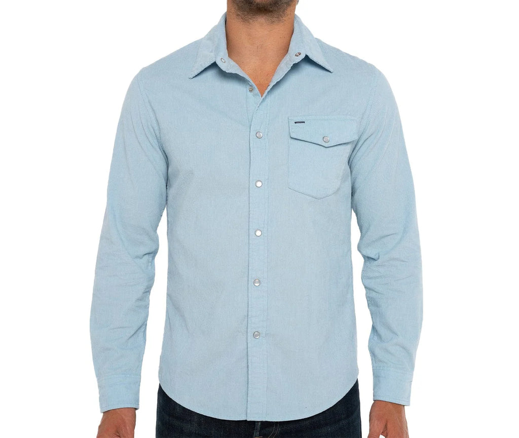Button Down Corduroy - Iced Blue