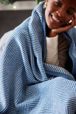 Harborview Herringbone Cornflower Blanket
