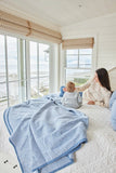 Harborview Herringbone Cornflower Blanket