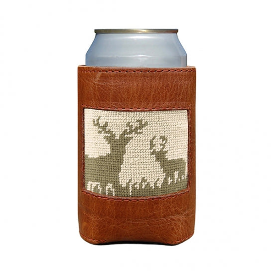 Deer Hunting Needlepoint Can Cooler