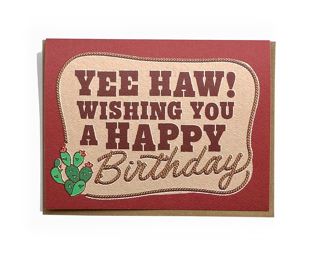 Happy Birthday Card - Yee Haw!