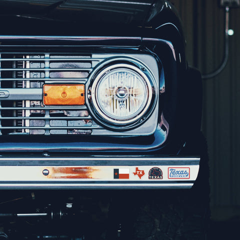 Texas Outline in Orange Sticker