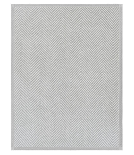 Harborview Herringbone Light Grey Blanket