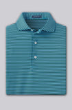 Edward Stripe Performance Polo - Luxe Blue / Evergreen