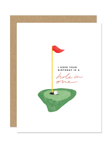 Golf Hole in One Birthday Card