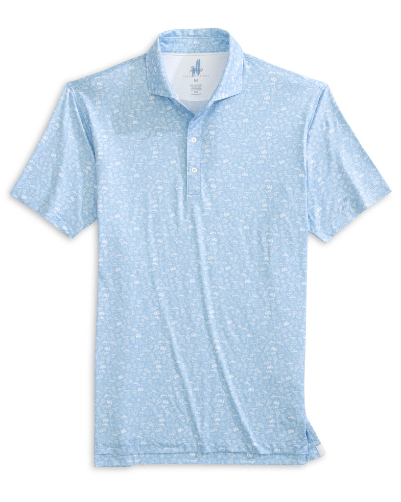 Wine Mixer Printed Featherweight Performance Polo - Kona