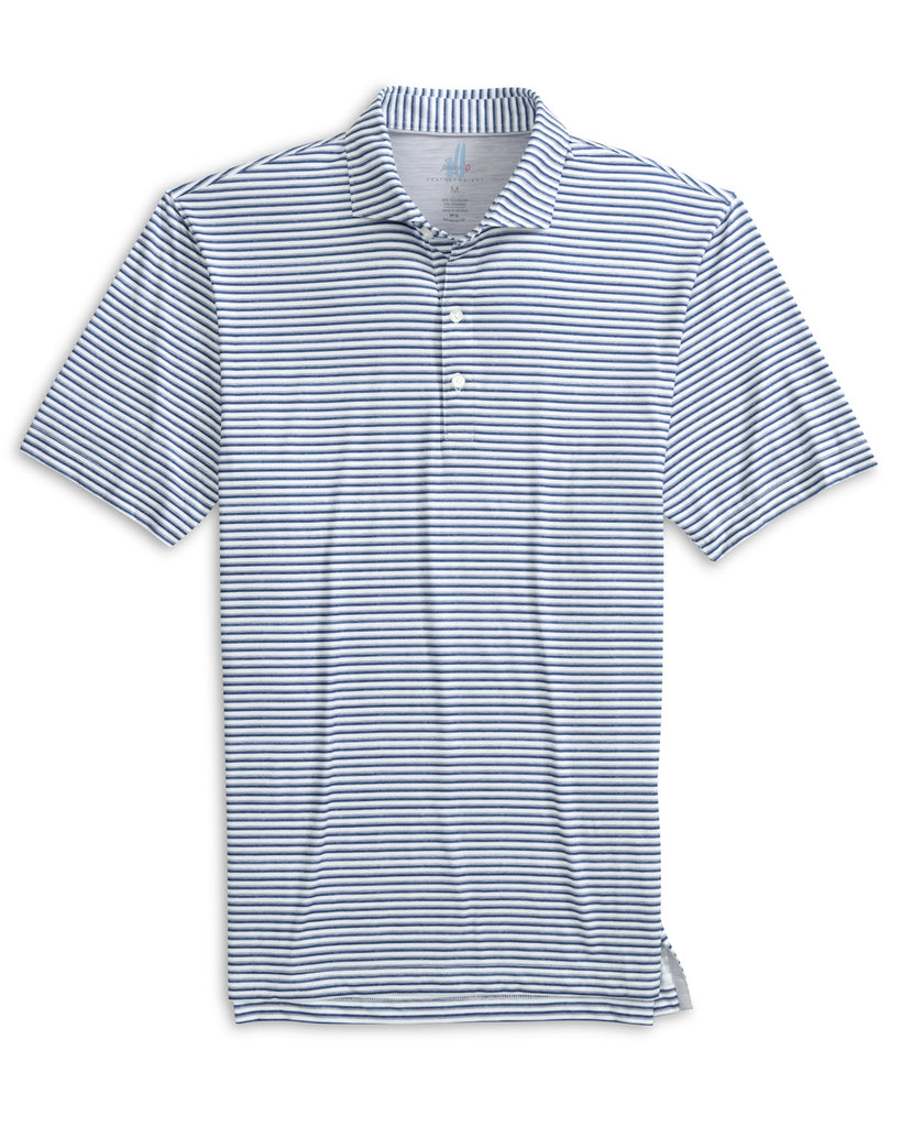 Warwick Striped Performance Polo - Seal