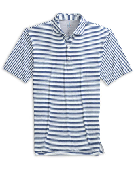 Warwick Striped Performance Polo - Seal