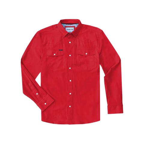 The Jones Western Long Sleeve - Red