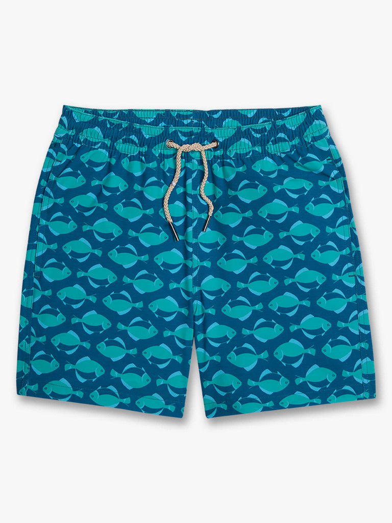 Kids Bayberry Trunk - Teal Flounders