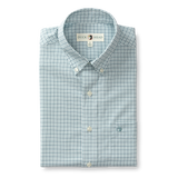 Langley Plaid Performance Poplin Sport Shirt - Flint Blue