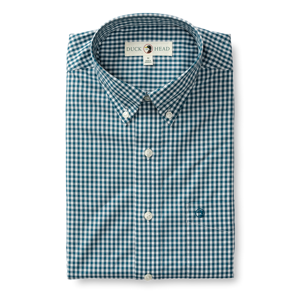 Walton Gingham Performance Poplin Sport Shirt - Legion Blue