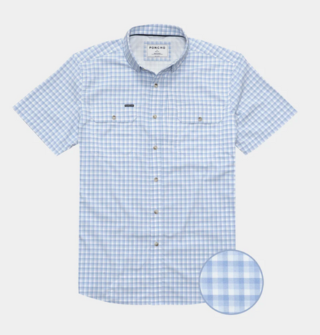 The Channel Cat Original Short Sleeve - Blue & Gray