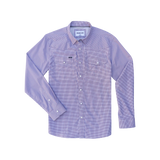 The Rogers Western Long Sleeve - Purple Microcheck