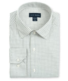 Plaid Cotton/Cashmere Stretch Blend Shirt - Grey Heather