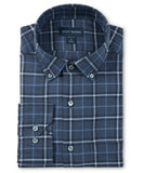 Fall Plaid Lightweight Twill Shirt - Navy